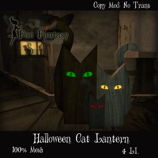 *(FFC)* Halloween Cat Lantern - BOXED