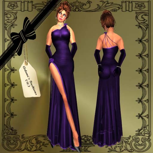 Loralie Evening Gown - Purple -Box (@)