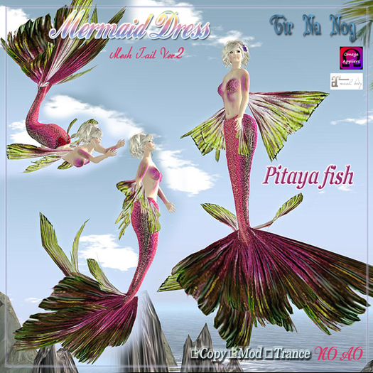 Second Life Marketplace - **TNN**Mermaid Dress pitaya fish Second Life Marketplace - **TNN**Mermaid Dress pitaya fish