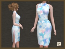 *Ice Flow* AF42 Flower Chinese Cheongsam