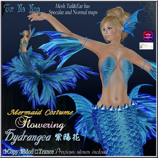 **TNN**Mermaid costume Flowering ~Hydrangea~