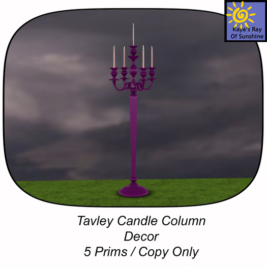 Tavley Candle Column Violet  BOX