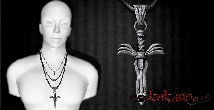 =kk=  dagger necklace