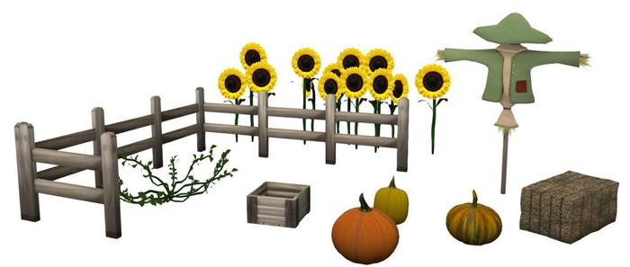 Mesh Sunflower/Pumpkin Decor (Limited Quantities)