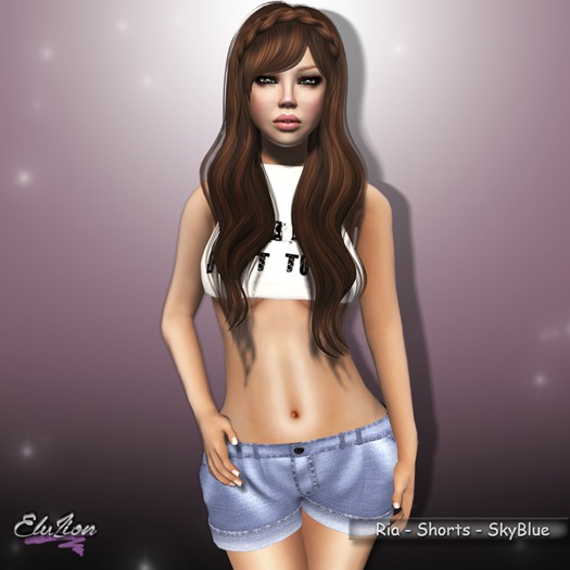 Eluzion * Ria SKYBLUE Shorts