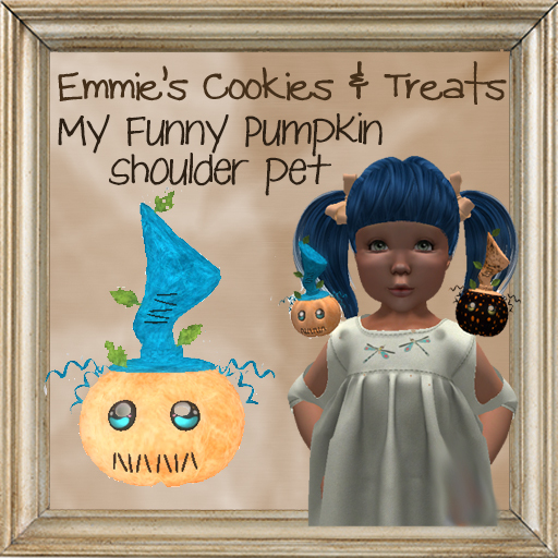 Funny Pumpkin Bue Hat Shoulder Pet