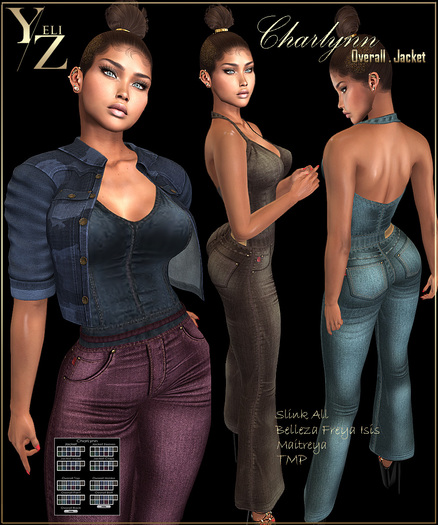 .:-->> YELIZ <<--:.  *CharLynn* OverAll ● Jacket - HUD -