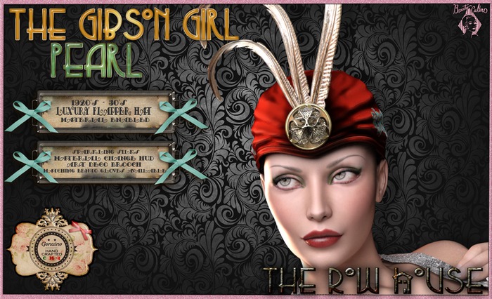 The Row House_"Gibson Girl" COLLECTION Pearl Flapper Hat