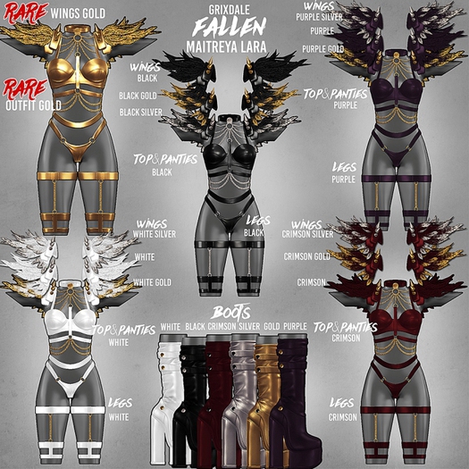 Grixdale - Fallen - Wings - Purple Silver [box]