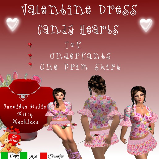 Valentine Candy Dress Gift Bag