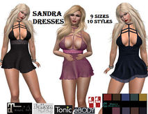 *MM* Sandra Dresses - All TEN Colors - Maitreya, Slink x2, Belleza x3, Tonic x2, eBody Curvy 