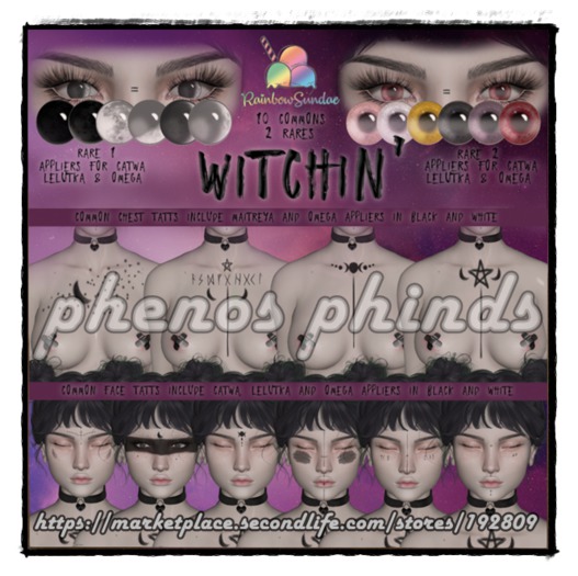 *Rainbow Sundae* Witchin' Face Tatts 4
