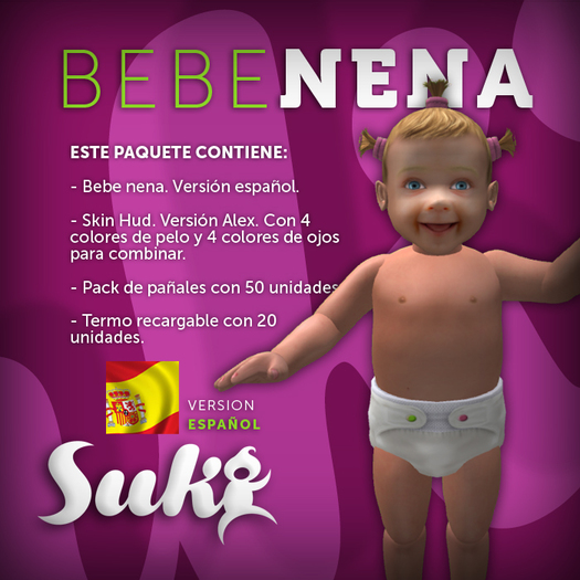 Second Life Marketplace SUKi Baby Girl Spanish Version