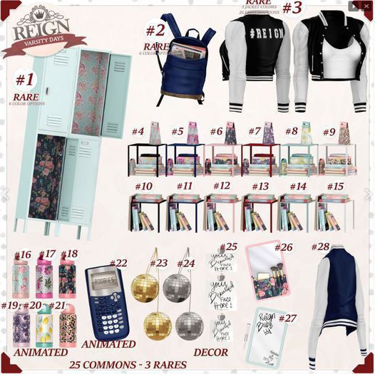 REIGN.- VARSITY DAYS LOCKER DISCO BALL- GOLD #23