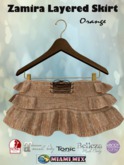 Zamira Layered Skirt Orange