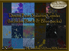 !Kushi! DenimPaintSplatterCOMBO Textures -WEAR TO UNPACK