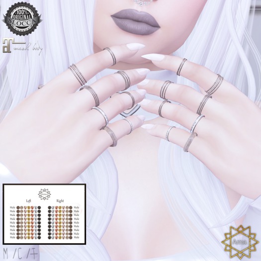 Ama. : DEMO Mela Rings : Left [Maitreya Exp]