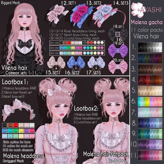#18[^.^Ayashi^.^] Crystal bow-Set1