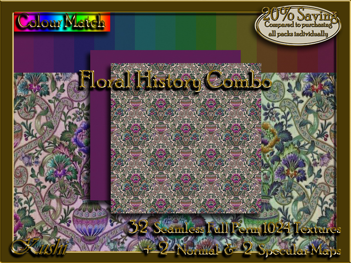 !Kushi! FloralHistoryCOMBO Textures -WEAR TO UNPACK
