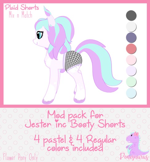 {Ponesaurus} Plaid Shorts Mod Pack