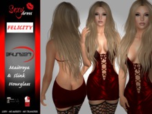 Brunsen! Felicity Sexy Lace Dress Red Latex
