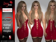 Brunsen! Felicity Sexy Lace Dress HOT Pink Latex