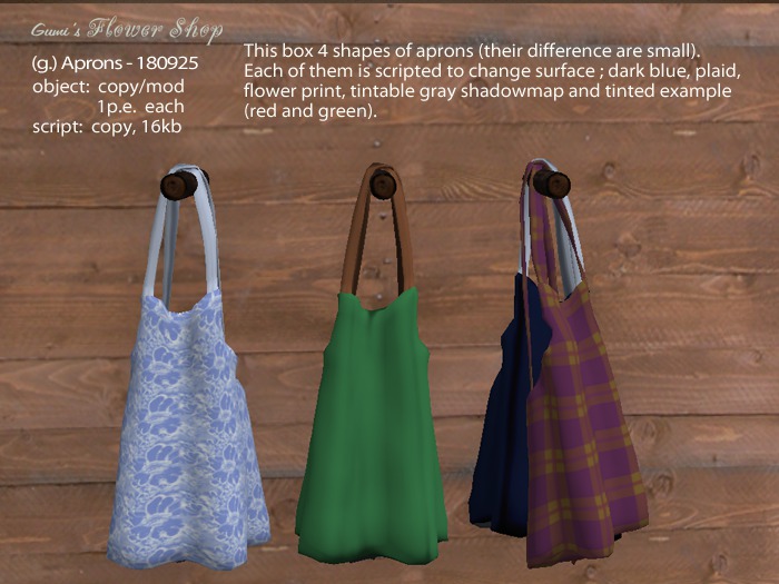 (g.) Aprons 180925