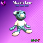 ~VN~ Blue Rose Woobie Bear    -Boxed