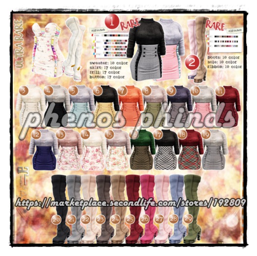 #2"mignon." -eatme! over knee boots.  [Maitreya exp] RARE