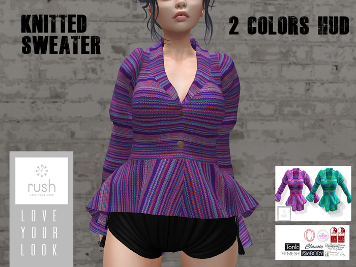 RUSH Knitted SWEATER STRIPES