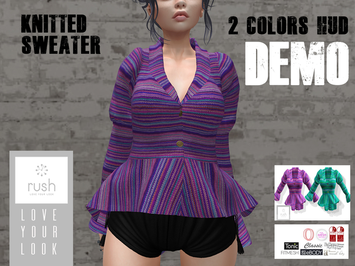 RUSH Knitted SWEATER STRIPES - DEMO