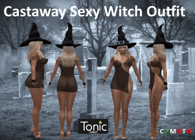 Castaway Sexy Witch Outfit - Tonic Curvy