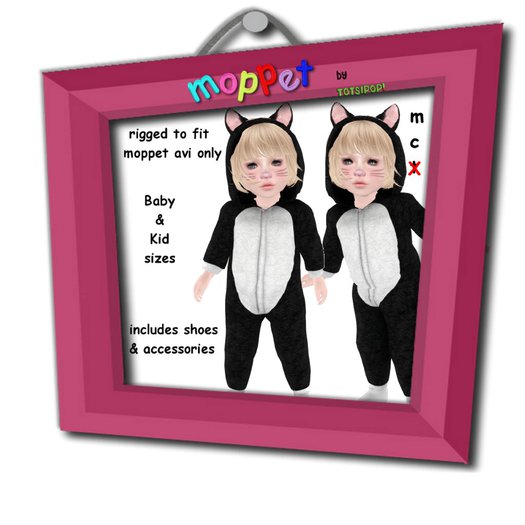 Moppet Black Cat Costume 2  Set