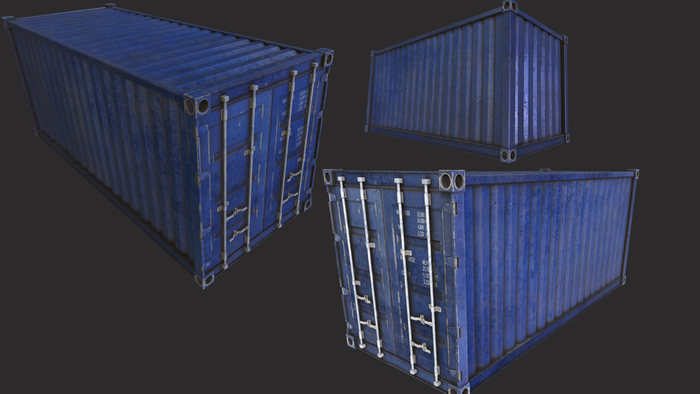 Cargo Container Blue