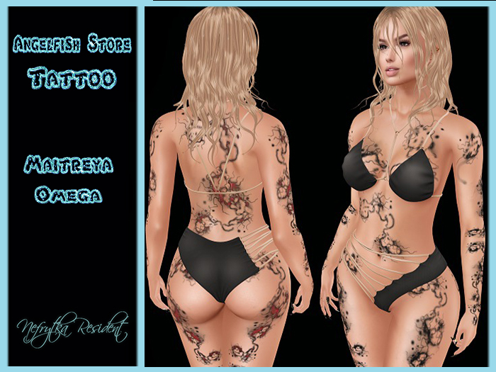 Tattoo Angelfish Storm All Body 2 Color Hud