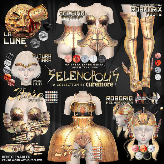 CUREMORE / Selenopolis / Robotrix Boots (Onyx)