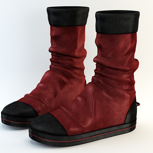 fame femme : Leather chucks - Red