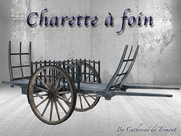 "CdT"Charette  foin (bleue)