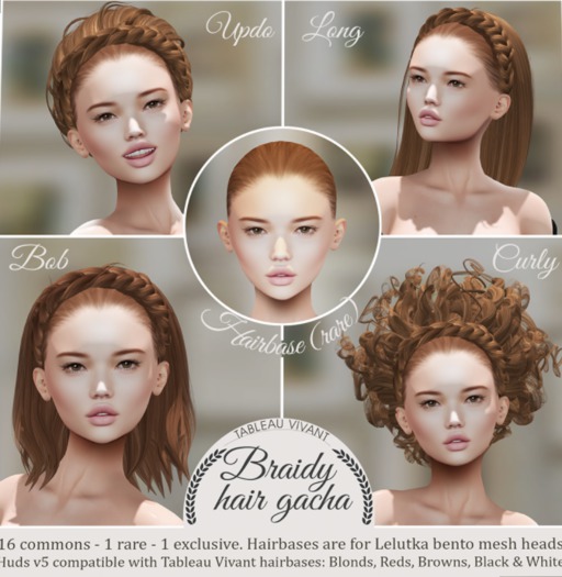 Tableau Vivant \\ Braidy (long) - Reds