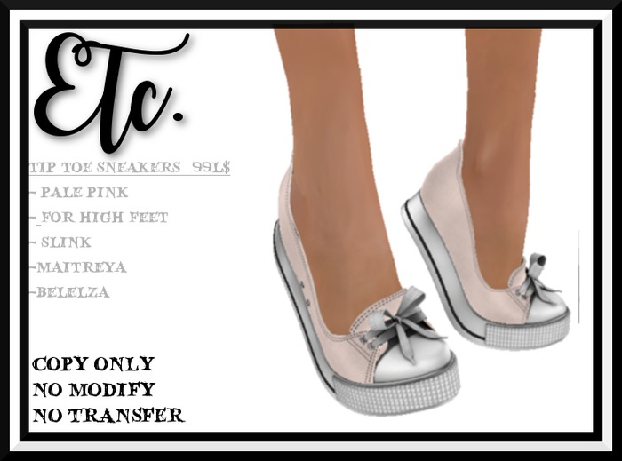 Etc. Tip Toe Sneakers - Pale Pink