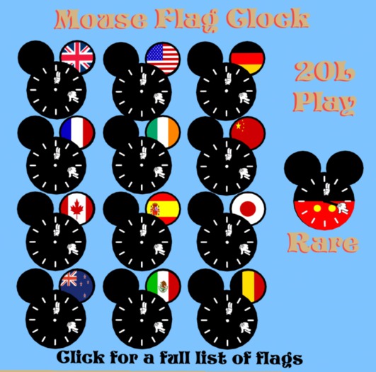 Mouse Flag Clock - Spain