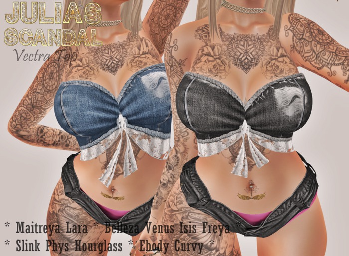 ! Julia's Scandal Vectra jeans Lace Top