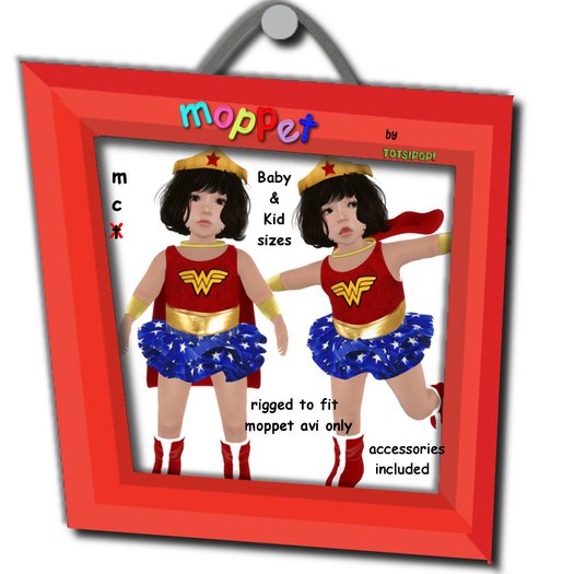 Moppet Girl Superhero Tutu Costume Set