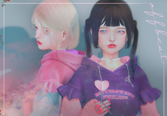 . offbeat . Pastel Sunsets / Hair B [violet]