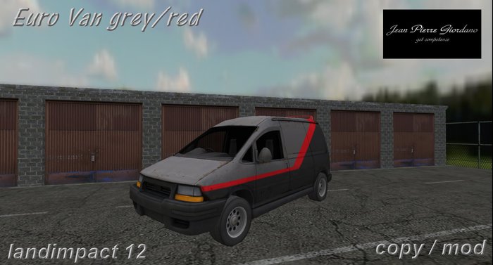 Euro Van grey/red mesh 
