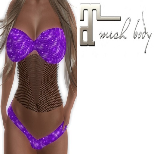 SWIMSUIT - CHEEKY PURPLE MIDDLE NETTED - MAITREYA B