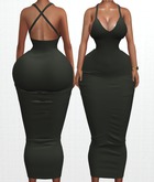 YENTEMENTS - BBL BODYCON TANK DRESS (HUNT)