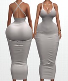 YENTEMENTS - BBL BODYCON TANK DRESS (COCAINE)
