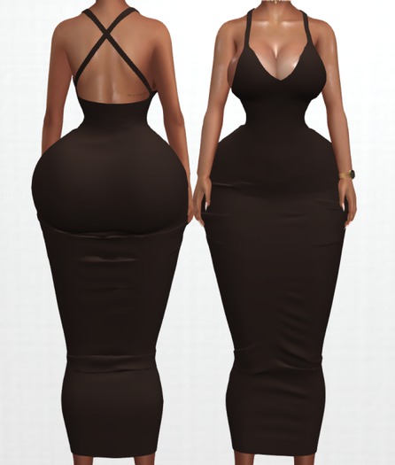 YENTEMENTS - BBL BODYCON TANK DRESS (BARk)