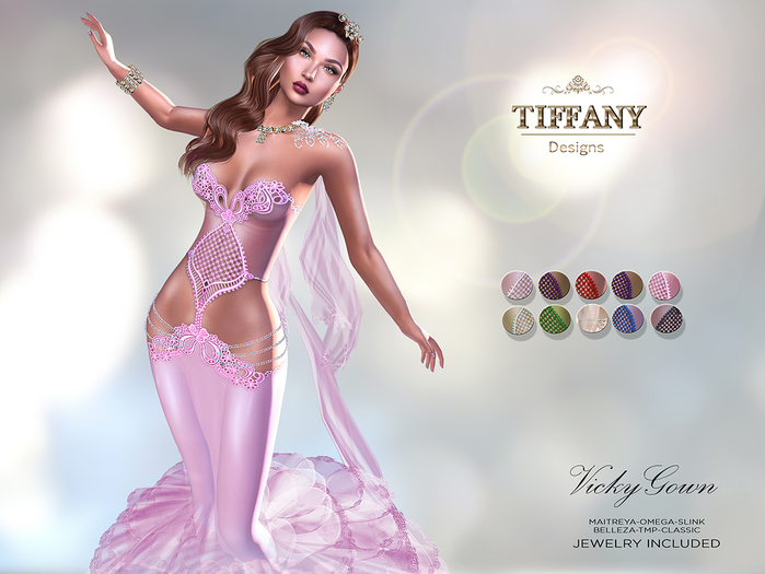::TD:: Vicky Gown with Appliers ~ FATPACK